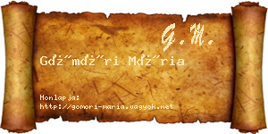 Gömöri Mária névjegykártya