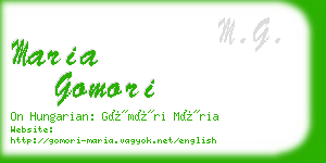 maria gomori business card